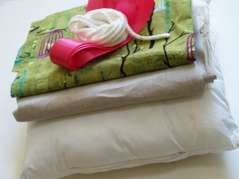 Linen Beehive and Birdcage Pillows