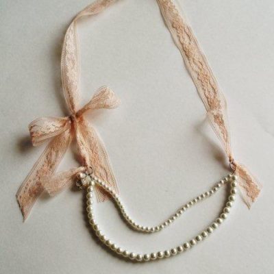 Lace and Pearl Necklace