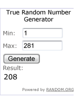 August Follower Giveaway Winner