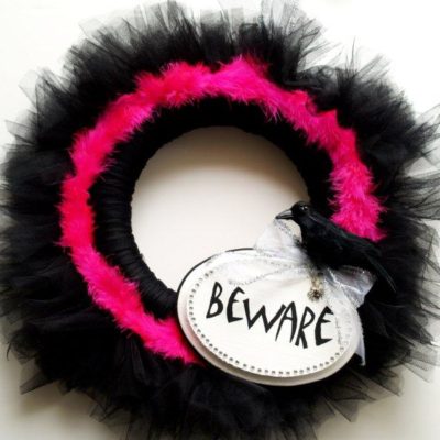 Beware! Semi-Scary Halloween Wreath