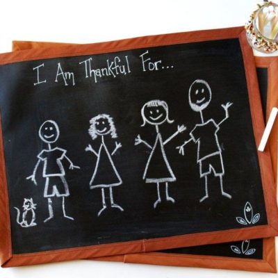 Thanksgiving Chalk Cloth Placemats