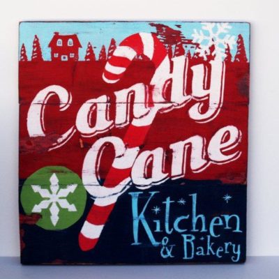 Candy Cane Kitchen Sign