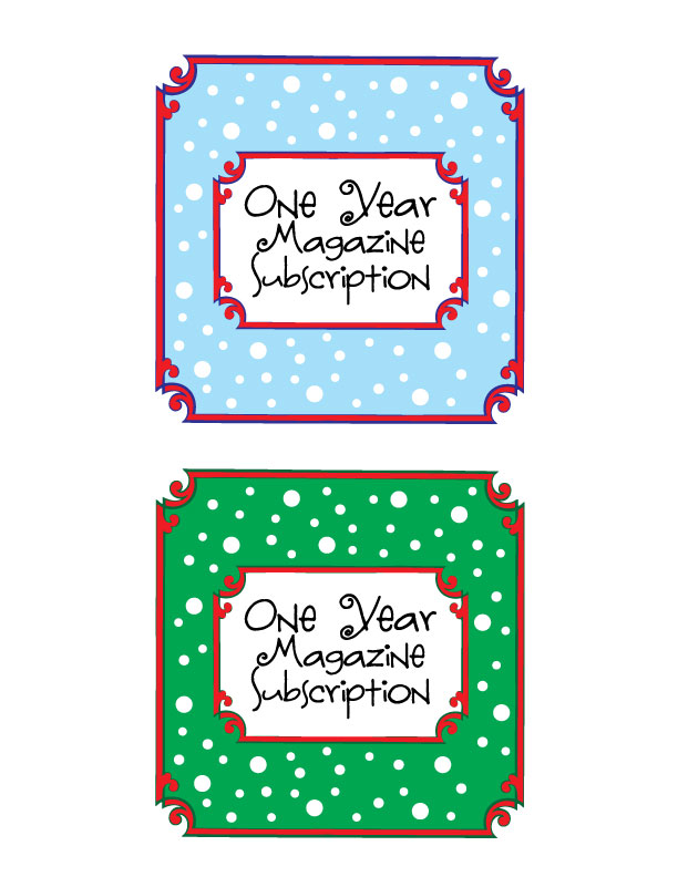 Magazine Gift Subscription Printable!