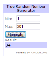 December Follower Giveaway Winner