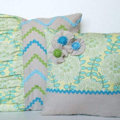 Spring Zig Zag Ric Rac Pillows