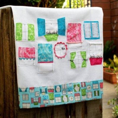 Pretty Windows Dishtowel