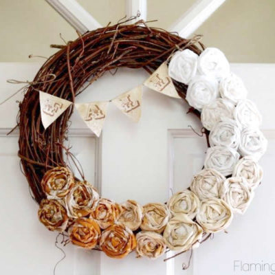 Fall Ombre Rosette Wreath