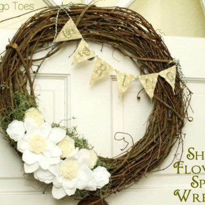 Shabby Flowers Spring Wreath