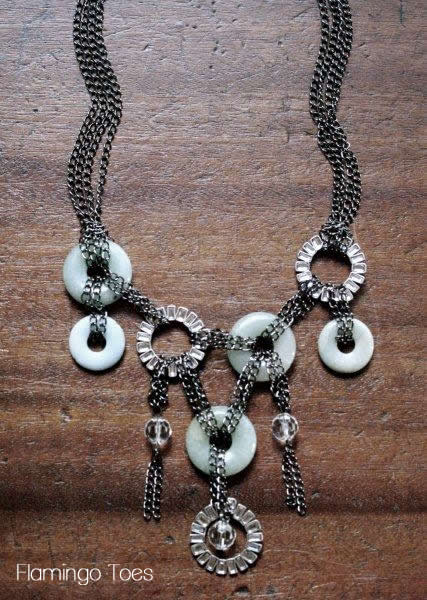 Anthro Chained Disk Bib Necklace Knockoff
