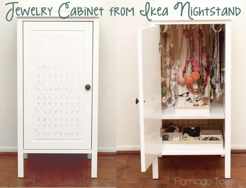 Ikea Nightstand to Jewelry Cabinet