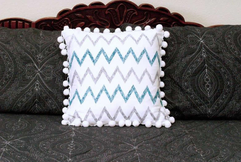 Sketchy Chevron Pillow