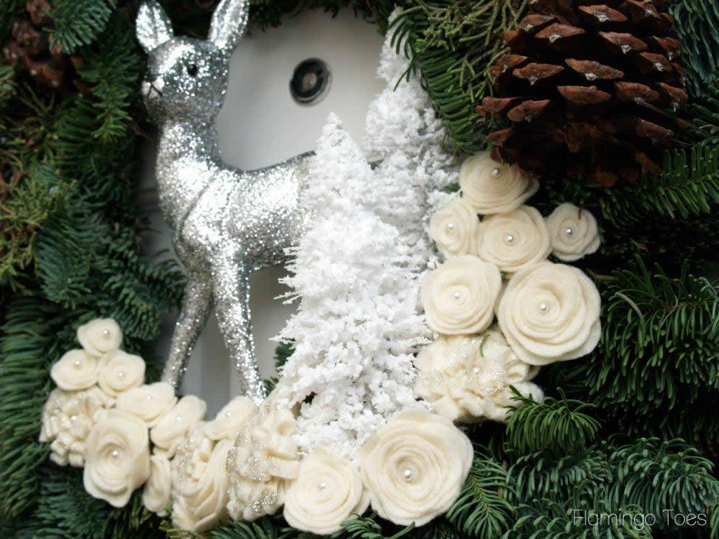 Dressing Up A Real Pine Wreath