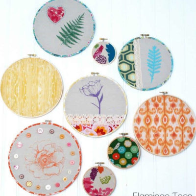 Spring Hoop Art with Plaid Supplies