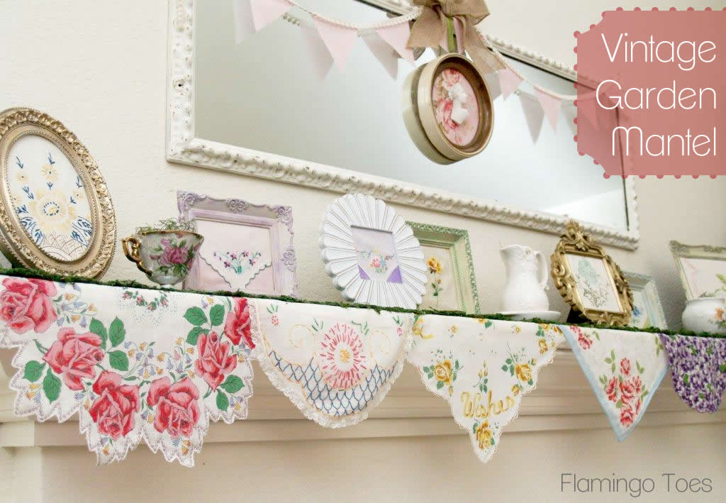 Vintage Garden Mantel for Spring