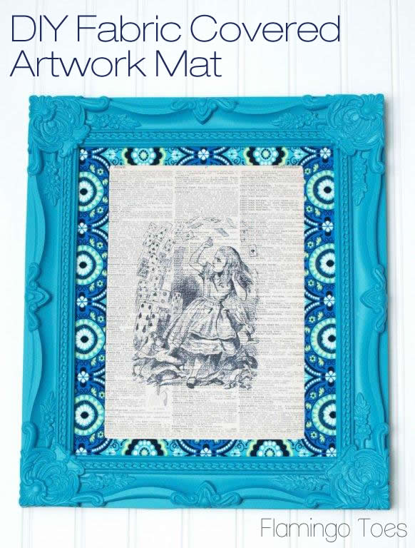 DIY Fabric Covered Artwork Mat