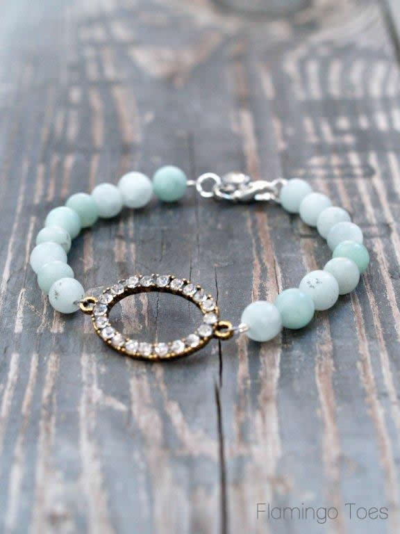 Rhinestone and Bead Bracelet Tutorial