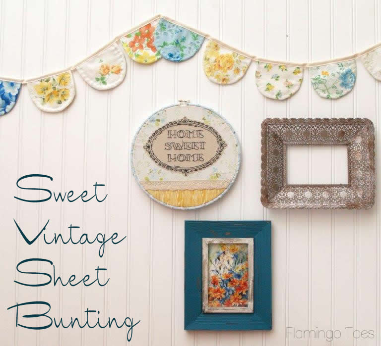 Sweet Vintage Sheet Bunting