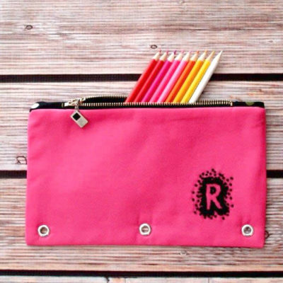 Monogram Zipper Pouch for Back to School