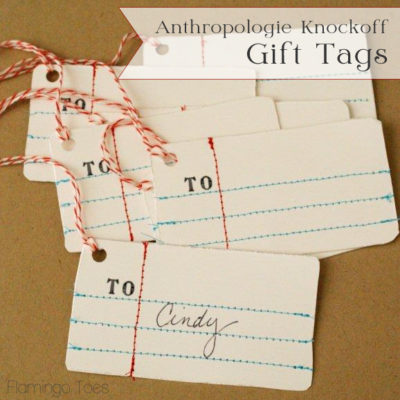 Anthro Penmanship Gift Tags