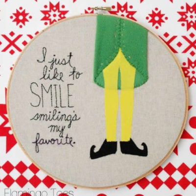 Smiling’s My Favorite – Embroidery Hoop Art