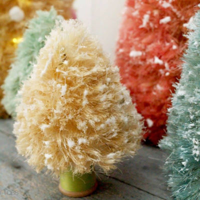 Faux Vintage Style Bottle Brush Trees