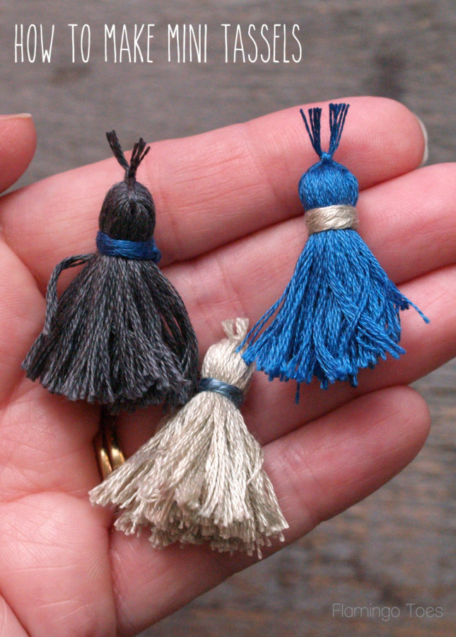 How to Make Mini Tassels, a tutorial featured by top US craft blog, Flamingo Toes.