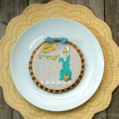 Easter Bunny Hoop Art Place Cards