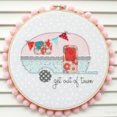 Retro Camper Embroidery Hoop Art