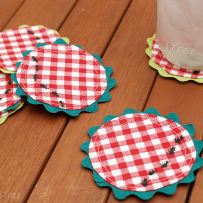 Easy DIY Gingham Summer Picnic Coasters