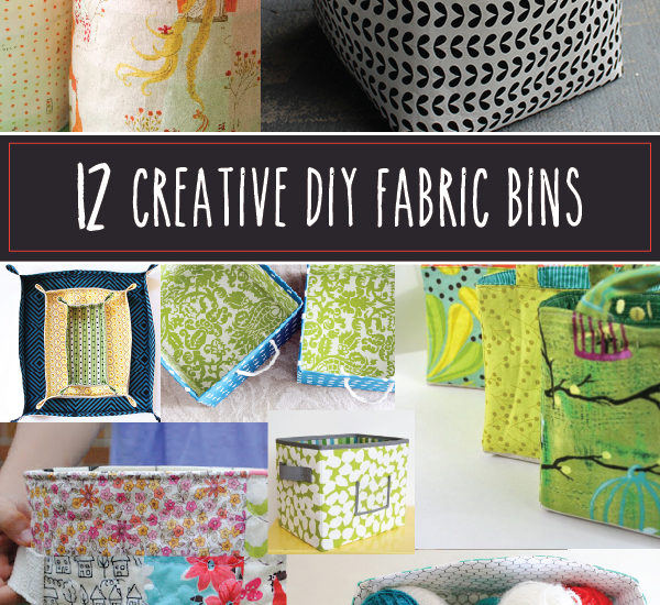 12 Creative DIY Fabric Storage Bins featured by top US craft blog, Flamingo Toes.