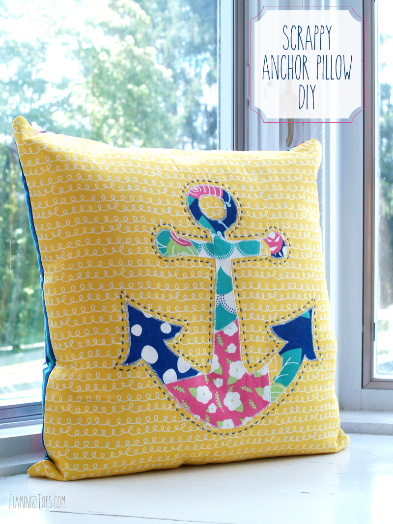Scrappy Anchor Pillow DIY