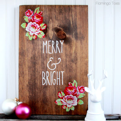 DIY Merry and Bright Christmas Sign