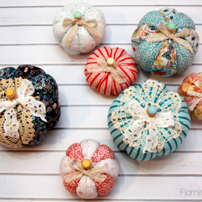 Colorful Fall Fabric Pumpkins