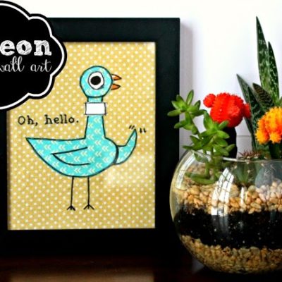 Adorable Pigeon Fabric Wall Art