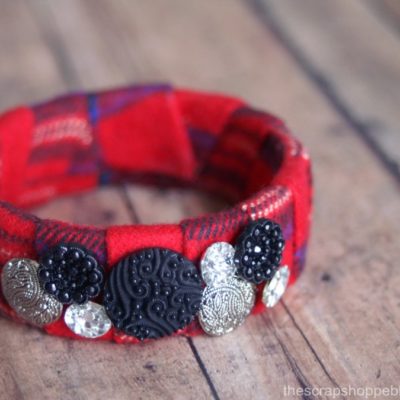 Plaid Bangle Bracelet