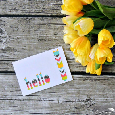 Colorful Scrappy Striped Card