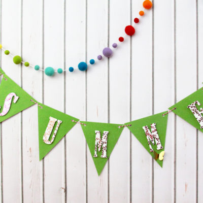 DIY Summer Time Pennant Banner