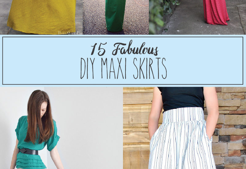 15 Fabulous DIY Maxi Skirts featured by top US sewing blog, Flamingo Toes.