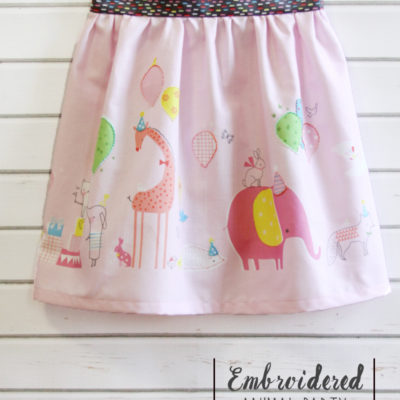 Embroidered Animal Party Skirt