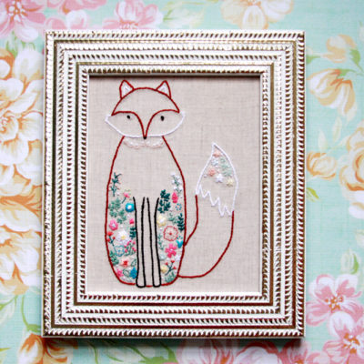Francine the Floral Fox Embroidery Pattern