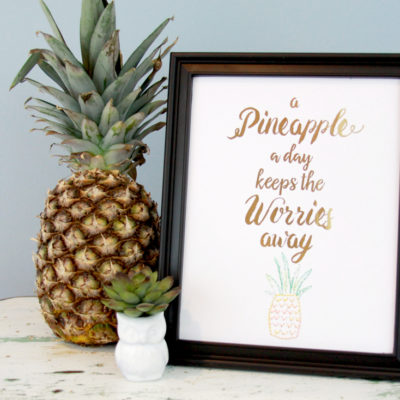 Stitched Summer Pineapple Printable