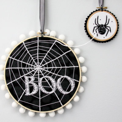 Halloween Spooky Spiderweb Hoop Art