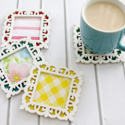 Colorful Framed Fabric Coasters