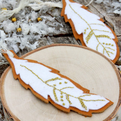 Felt and Leather Stitched Ornaments
