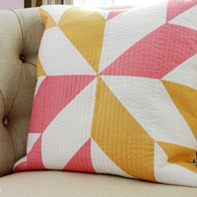 Pretty Half Square Triangle Pillow