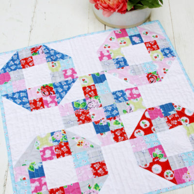 Strawberry Biscuit Mini Quilt