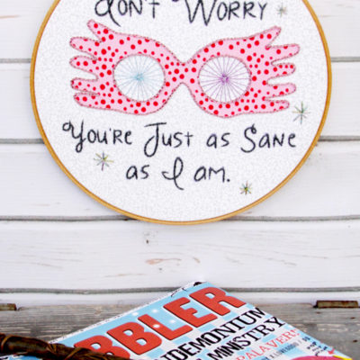 Luna Lovegood Embroidery Hoop Art