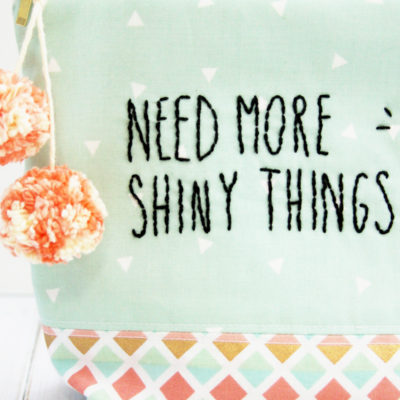 Need More Shiny Things Free Zipper Pouch Pattern