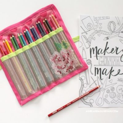 Cute Cork Zipper Pouch and Mesh Pencil Roll