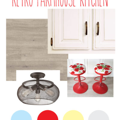 Transforming a Dark Kitchen to a Retro Farmhouse Kitchen